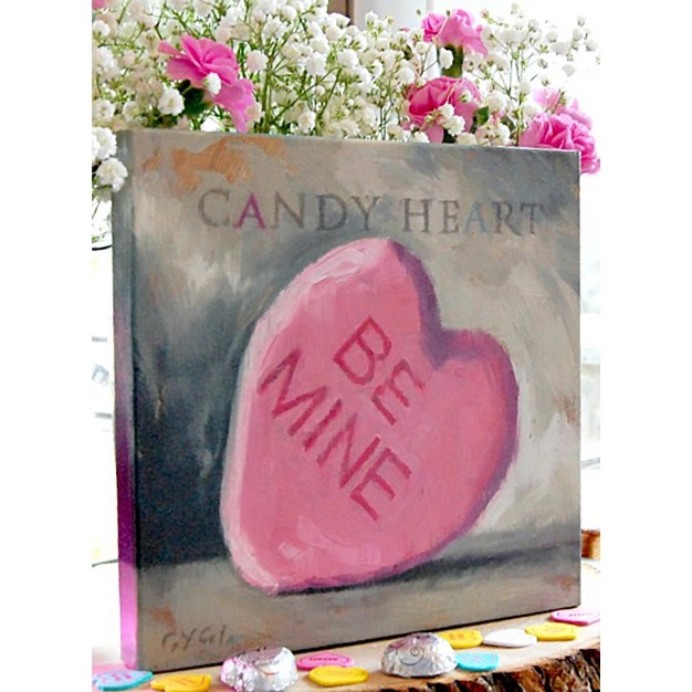 Sullivans Darren Gygi Pink Candy Heart Canvas Museum Quality Giclee Print Gallery Wrapped Handcrafted In Usa