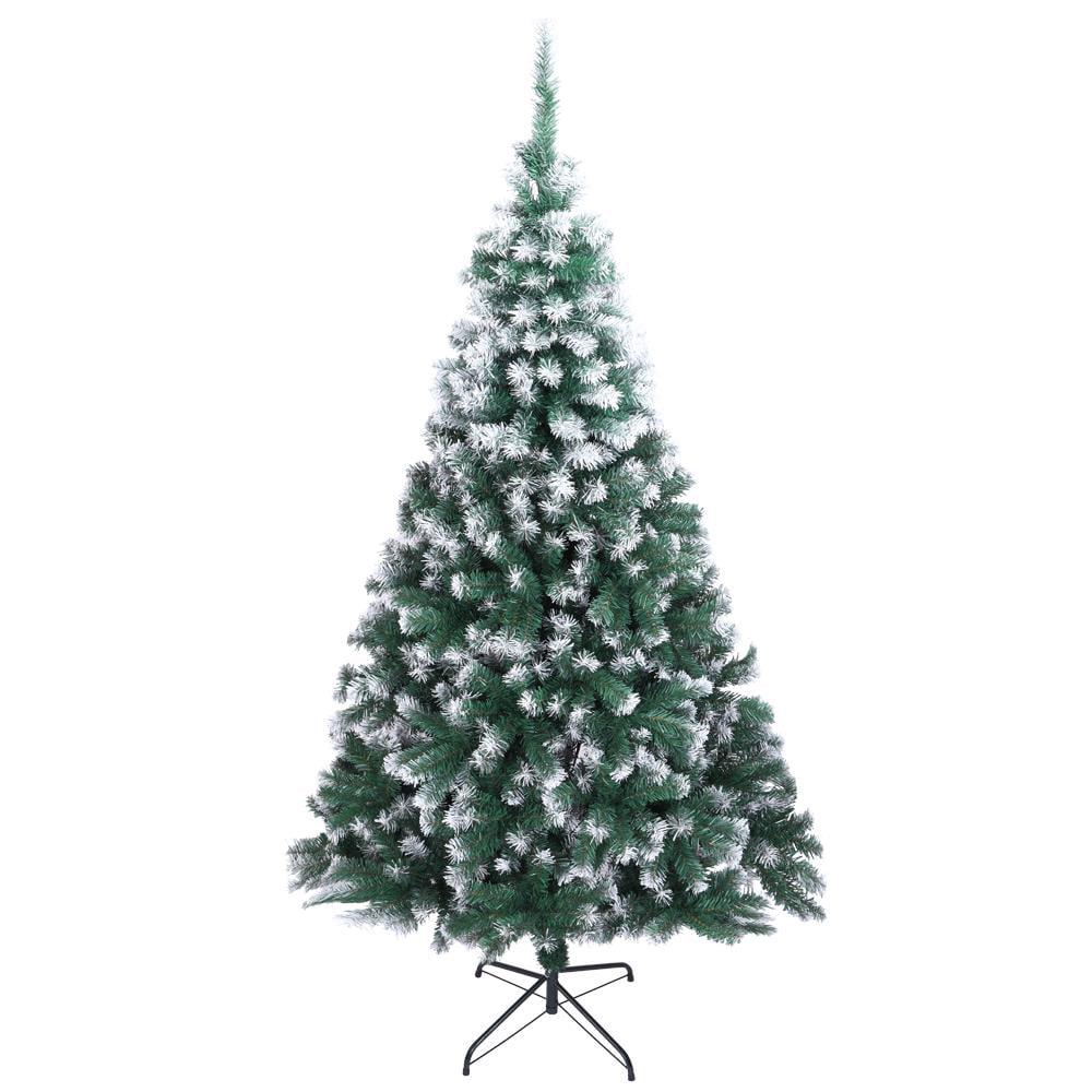 Ktaxon Green Flocked Full Artificial Christmas Tree with Sturdy Metal Stand 78242  Crowdfused