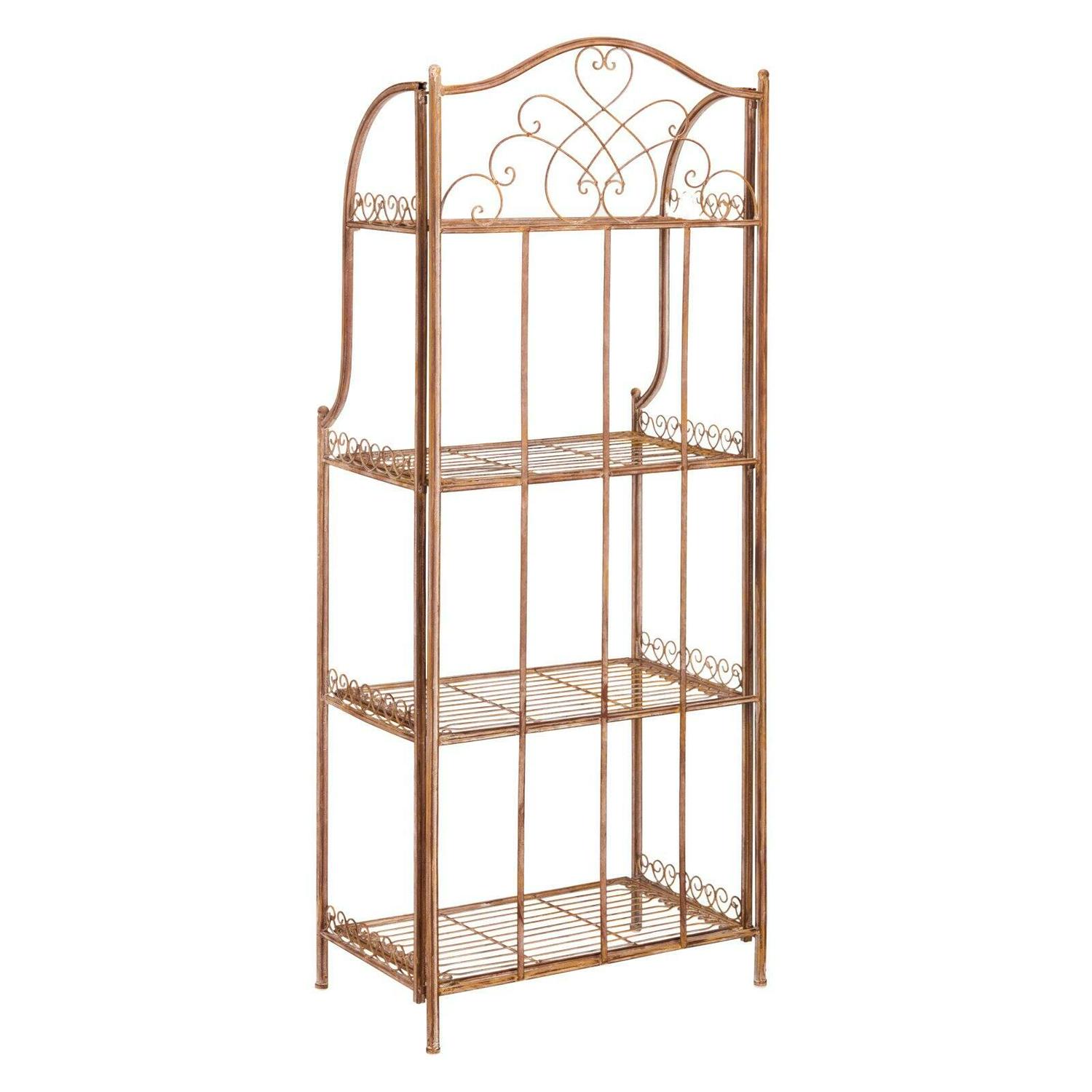 Safavieh Amaris Wrought Iron 4 Tier Outdoor Bakers Rack  Crowdfused