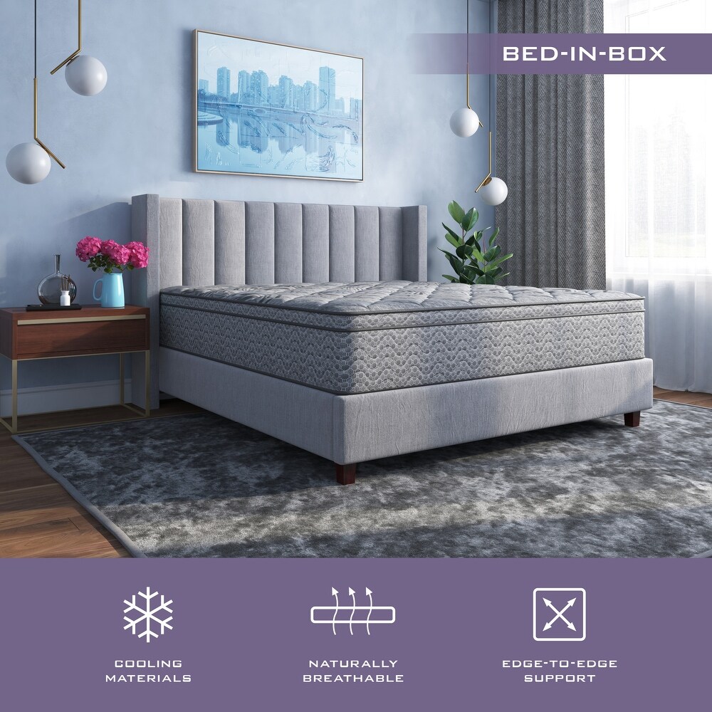 American Furniture Classics Patriot Series CertiPUR US Certified 12 inch Twin Size Pocketed Coil Memory Foam Mattress in a box
