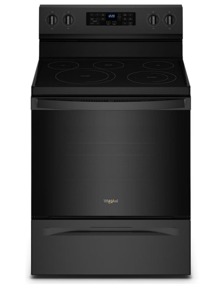 Whirlpool 5.3 Cu. Ft. Black Electric 5-In-1 Air Fry Oven