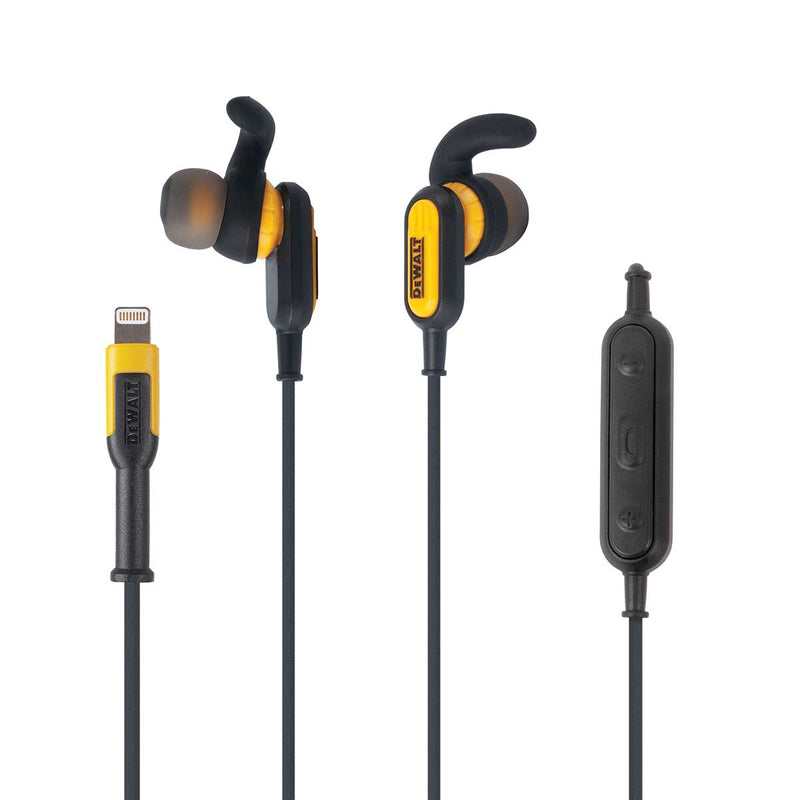 DEWALT Jobsite Earphones for Lightning Ports