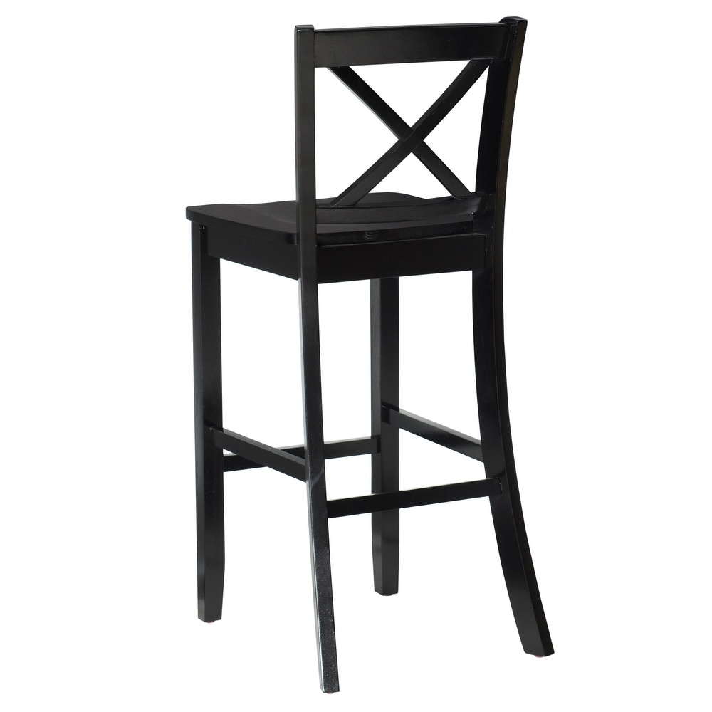 Copper Grove Frunza Black 30 inch X back Bar Stool