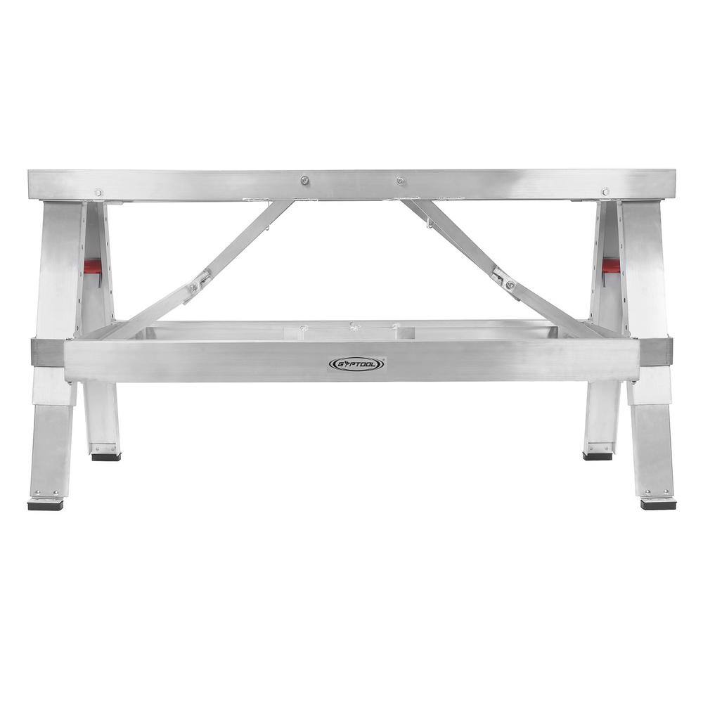 GYPTOOL 48 in. W x 30 in. H Aluminum Adjustable Sawhorse Bench Stepladder ACC-BENCH.