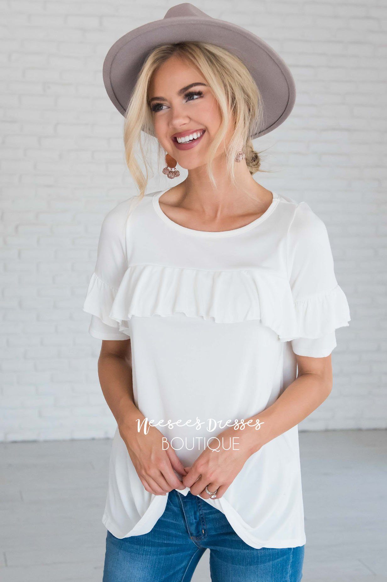 Grateful Heart Ruffle Top