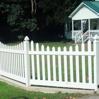 Weatherables 4 in. x 4 in. x 6 ft. White Vinyl Fence Line Post LWPT-LINE-4X72