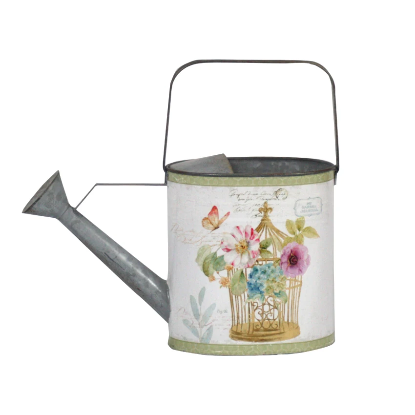 Elegant Designed Garden Watering Can With open wholes And Golden Handle Functional Rustproof Watering Can