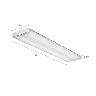 Lithonia Lighting Contractor Select 48-in. 4000 Lumens Integrated LED White Low Profile Flush Mount Wraparound Light LBL4