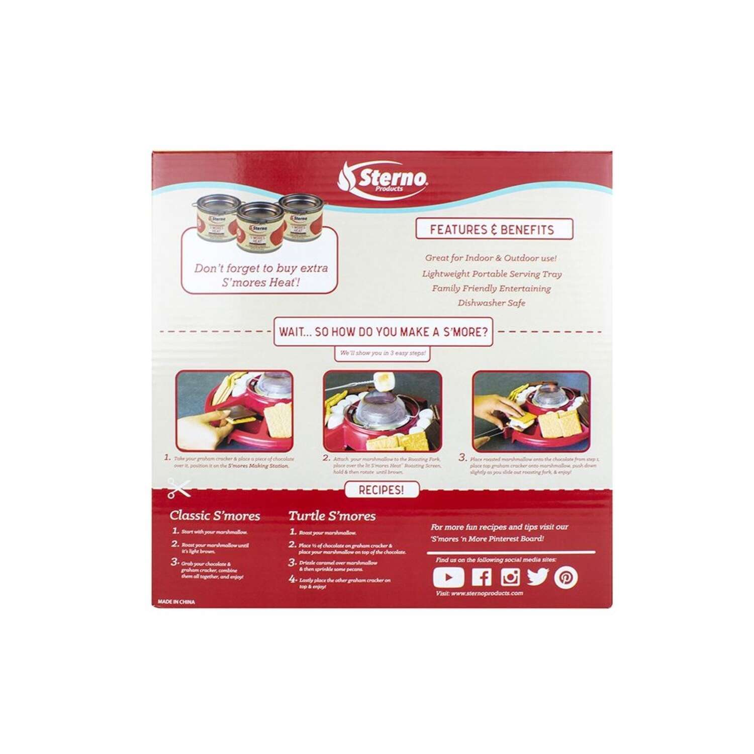 Sterno SMores Maker Red Smores Grill 14 in. H X 3.37 in. W X 14 in. L 1 pk