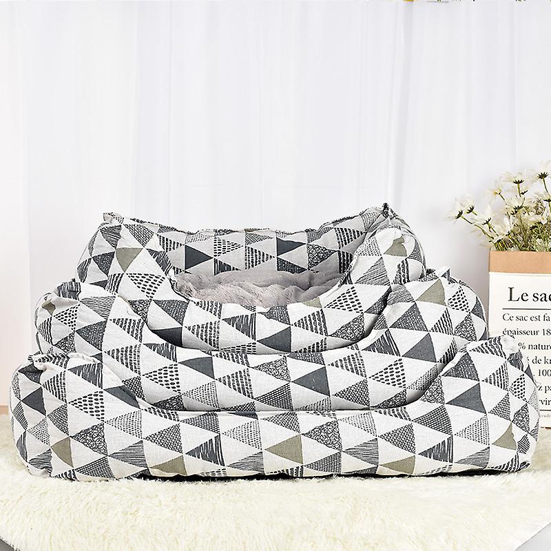 Plush Pet Bed Dog Bed Plush Mattress Cat Kennel Pad Pet Heating Pad Warm Bed Dog Nest Puppy Bed，m