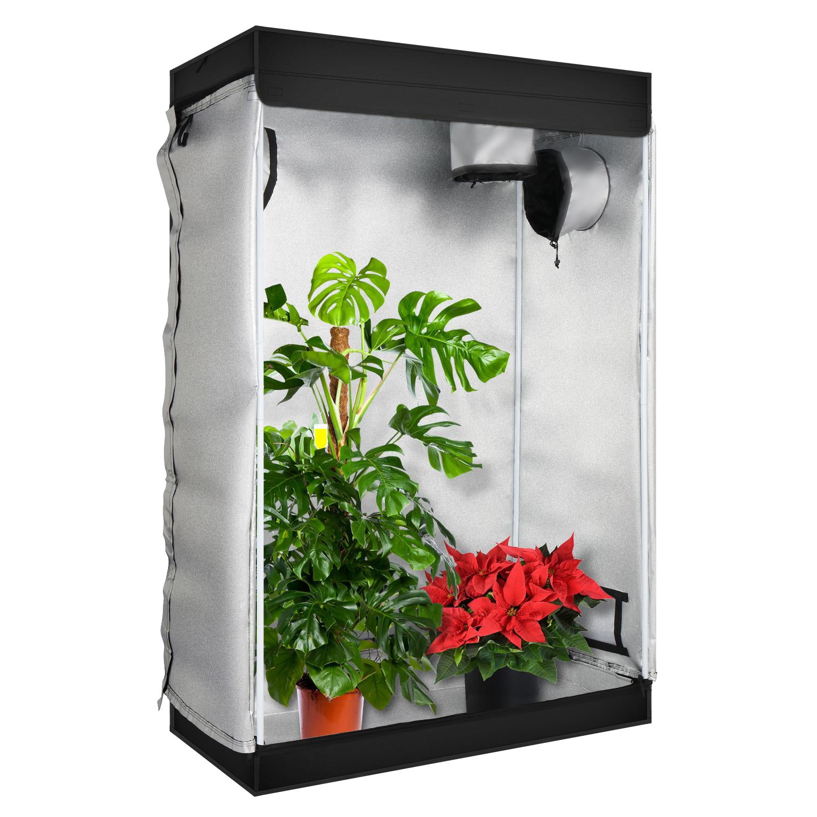 Ktaxon 120*60*180 Home Use Dismountable Hydroponic Oxford Cloth Plant Grow Tent with Window Black