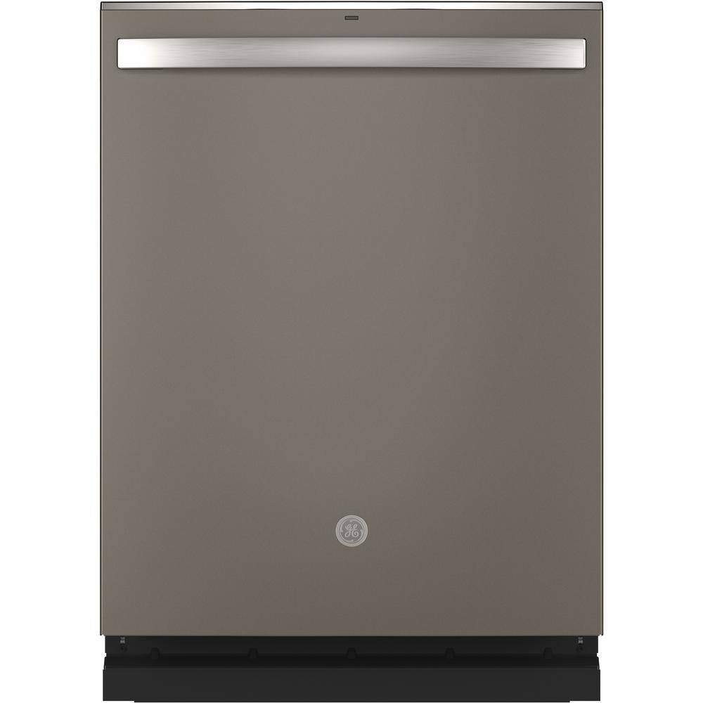 GE 24 in. Built-In Top Control Slate Dishwasher wStainless Steel Tub Bottle Jets 46 dBA GDT665SMNES