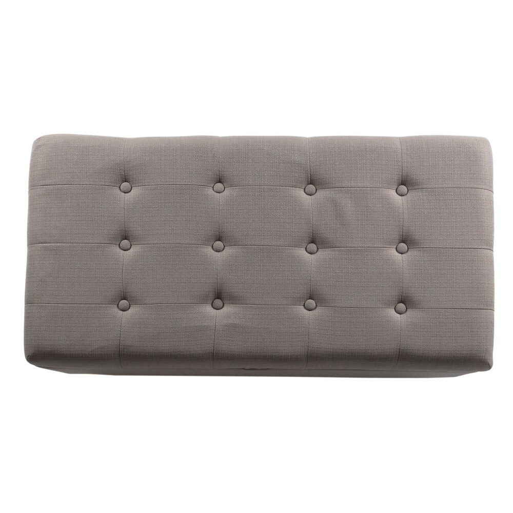 Copper Grove Sororia Grey Tufted Storage Bench