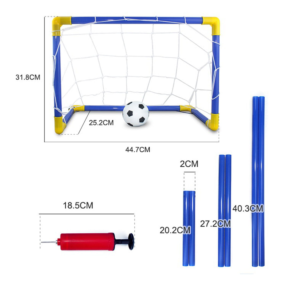 Kids Football Toy Folding Soccer Ball Goal Post Net Set Child Sport Game Toys Football Play Kit