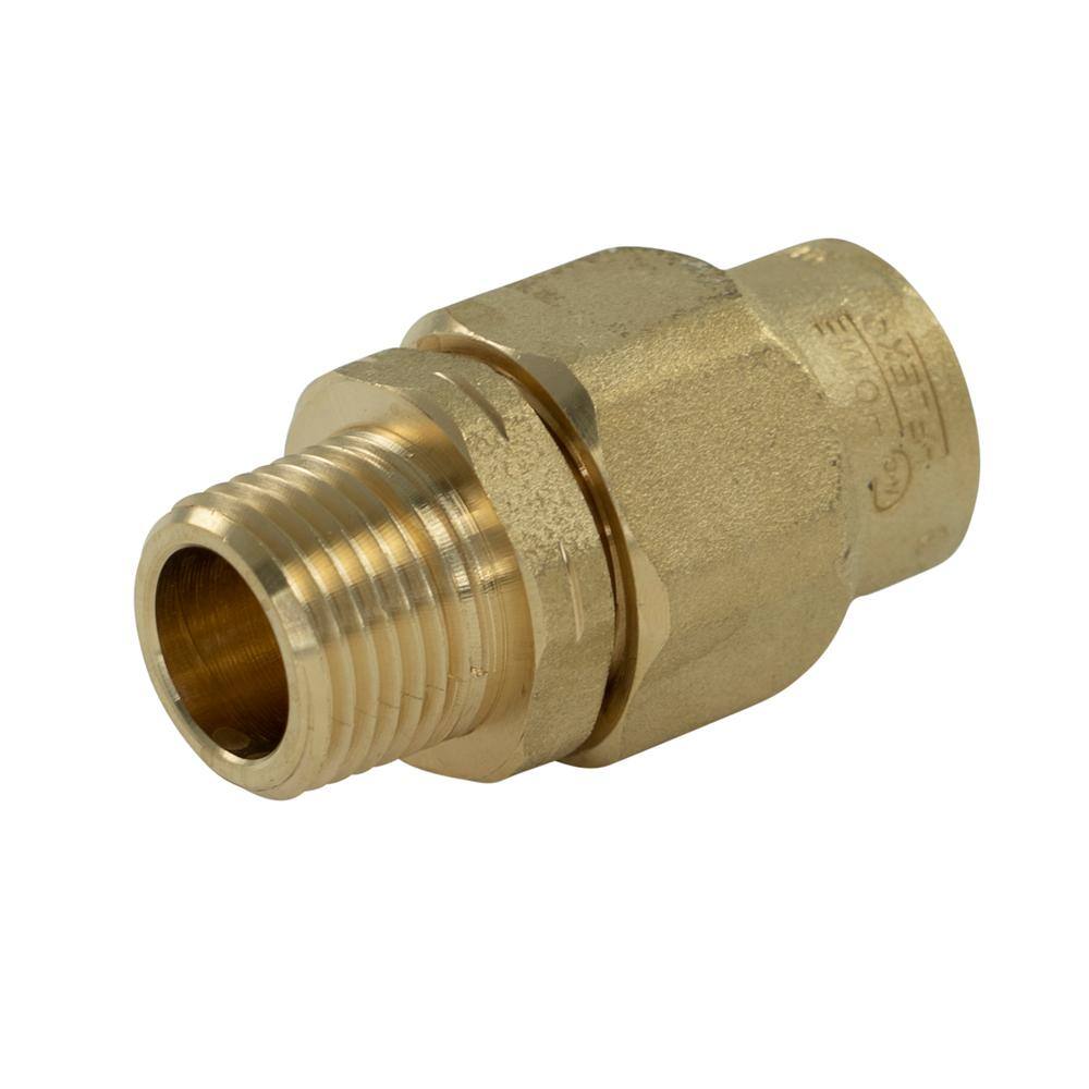 HOME-FLEX 12 in. CSST x 12 in. MIPT Brass Male Adapter 11-436-005