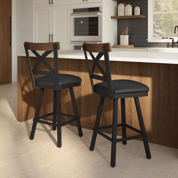 Amisco Snyder Swivel Counter and Bar Stool