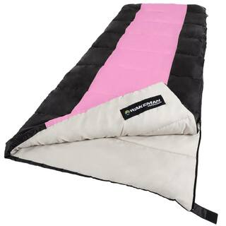 Wakeman Outdoors 2-Season Otter Tail Sleeping Bag with Carrying Bag in Pink W470016