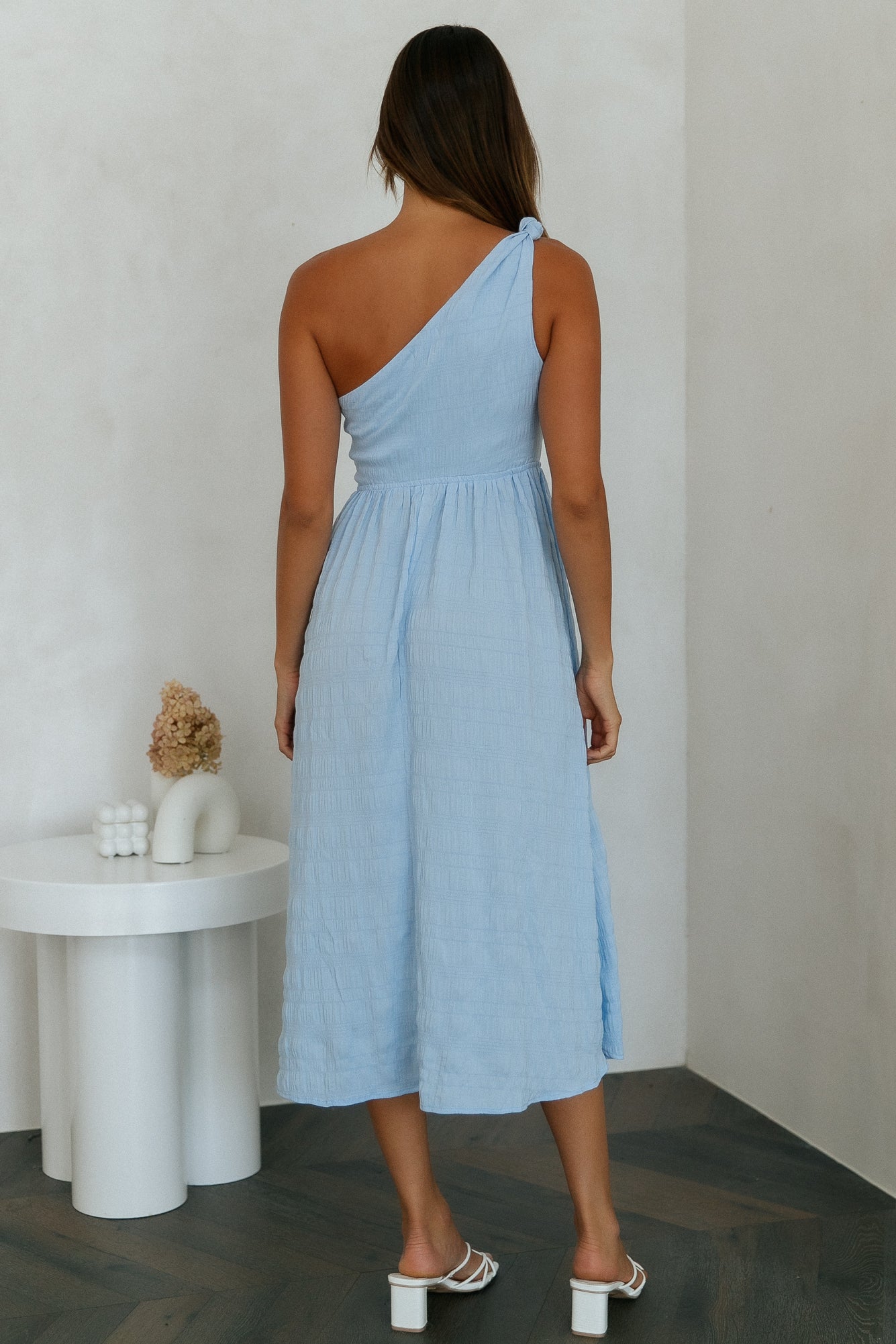 Drive Far Away Midi Dress Blue