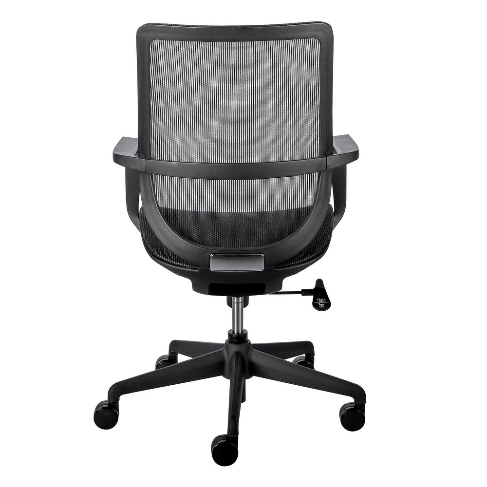 Megan Office Chair in Black Mesh and Black Frame