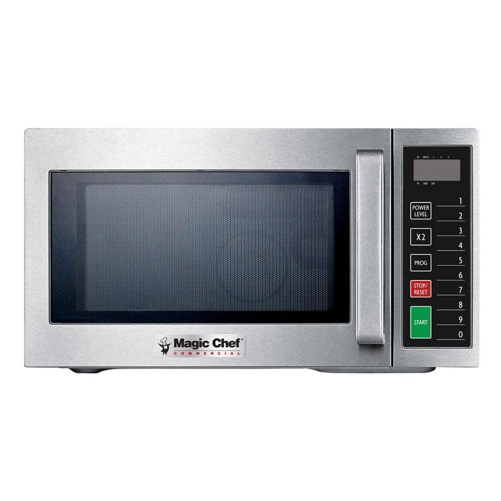 Magic Chef 09 cu ft Commercial Countertop Microwave in Stainless Steel