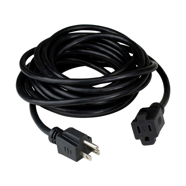 Northlight 20 x27 Black 3 prong Outdoor Extension Power Cord