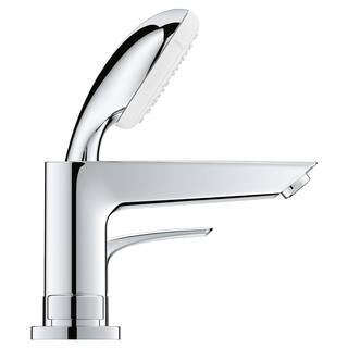 GROHE Eurosmart Single-Handle Deck Mount Roman Tub Faucet with Hand Shower in StarLight Chrome 25245003