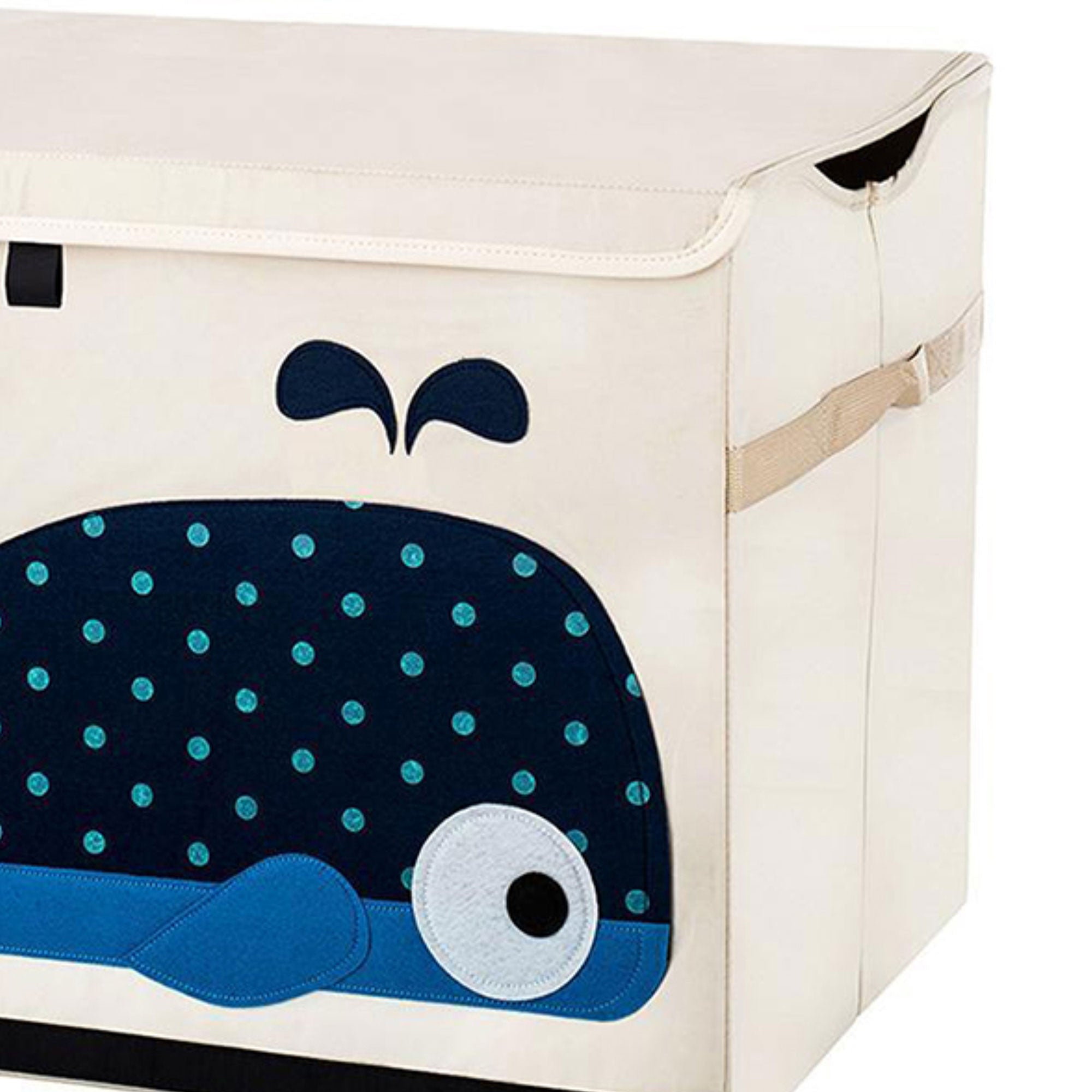 3 Sprouts UTCWHL Collapsible Toy Chest Storage Bin for Kids Playroom, Whale