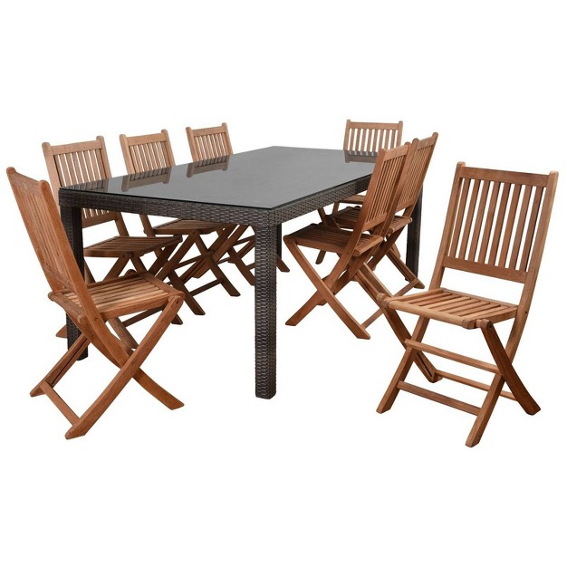 Morgan 9pc Patio Dining Set International Home Miami