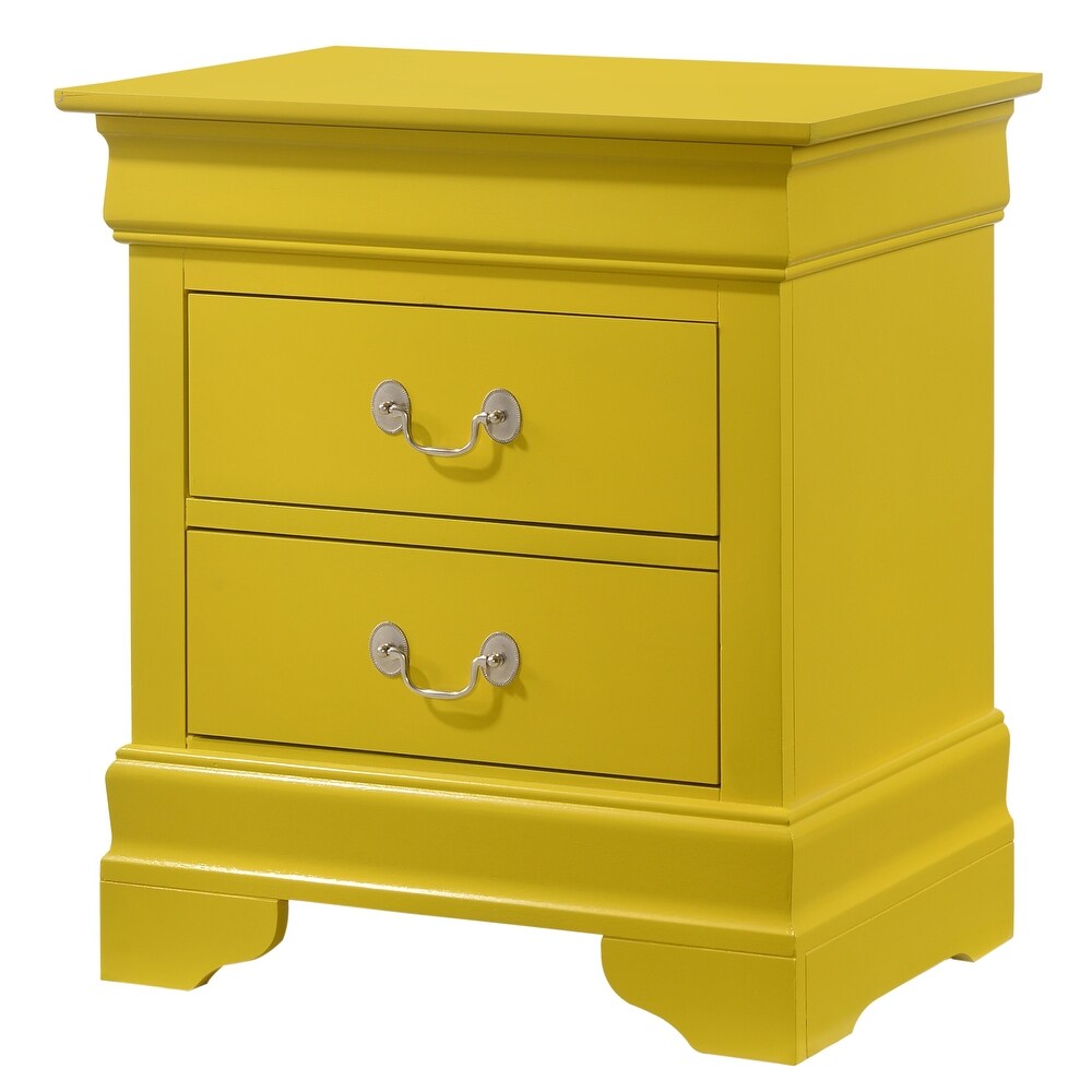 Louis Philippe 2 Drawer Nightstand (24 in. H X 22 in. W X 16 in. D)