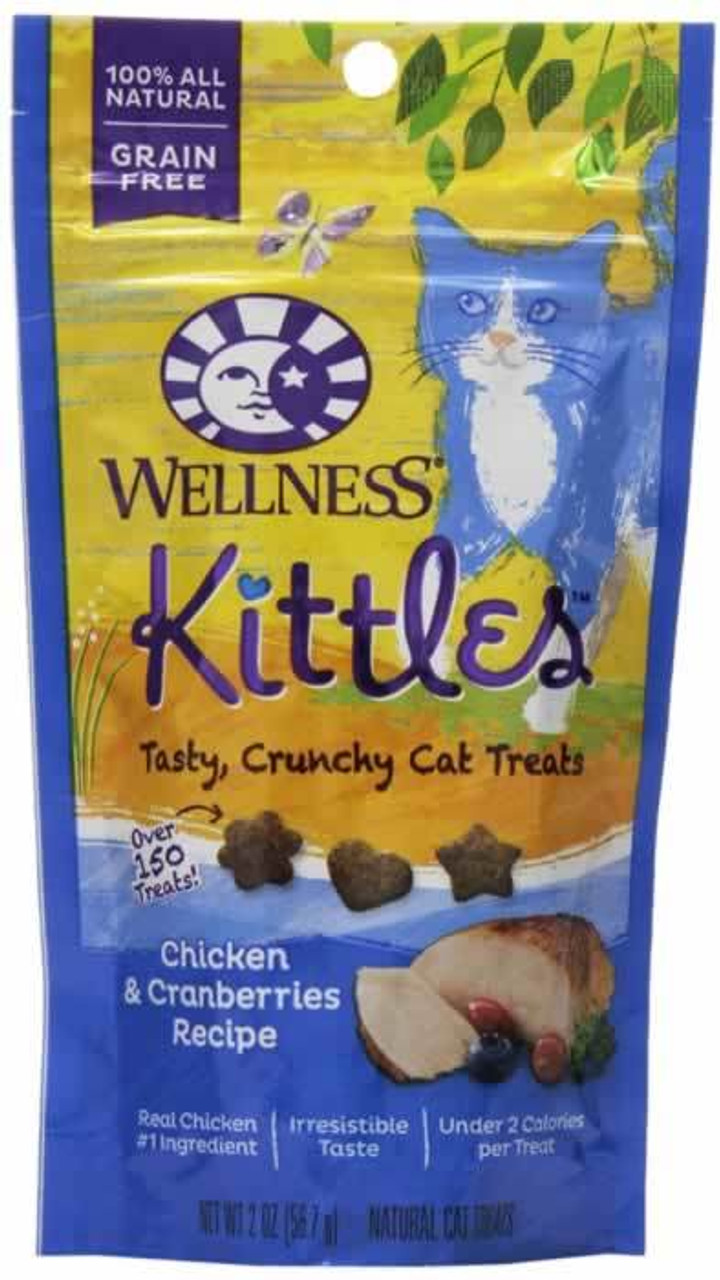 Wellness Kittles Chicken and Cranberries Crunchy Grain Free Cat Treats