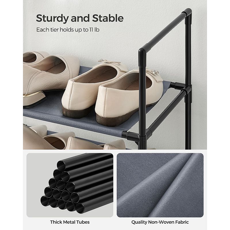 Shoe Rack， 10 Tier Shoe Shelf， Shoe Storage Organizer， Space-Saving