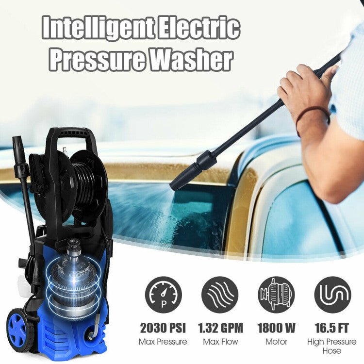 Professional 2030PSI Electric High Pressure Washer With Hose Reel