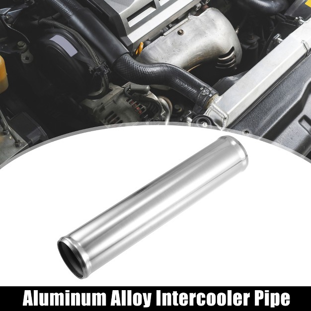 Unique Bargains Aluminum Alloy Intercooler Straight Air Intake Tube Silver Tone