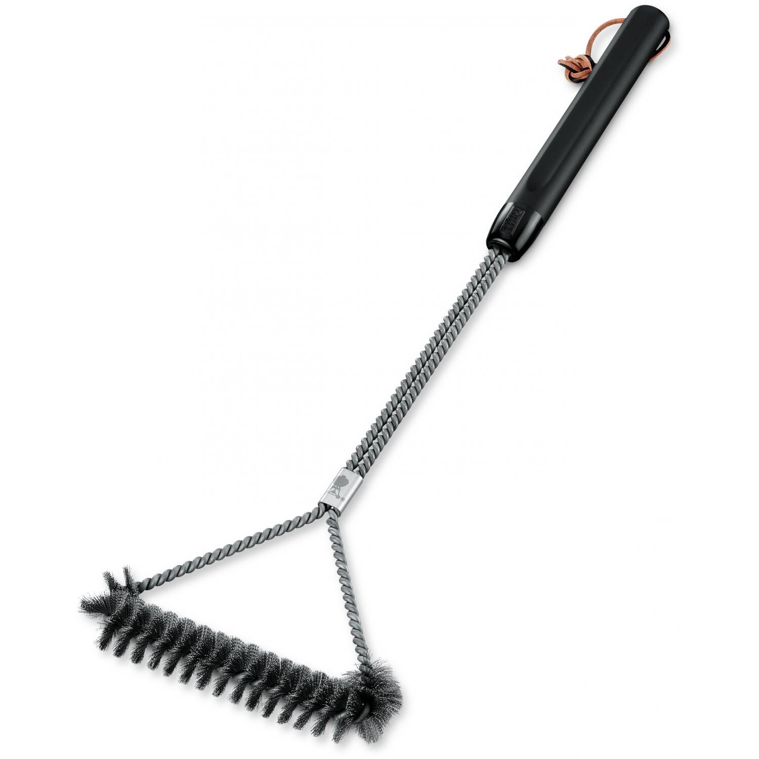 Weber 6493 Original Stainless Steel 3-Sided Grill Brush With 21-Inch Handle