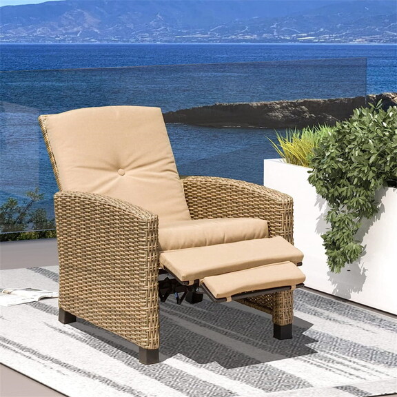 Indoor   Outdoor Recliner   Weather Wicker Recl...