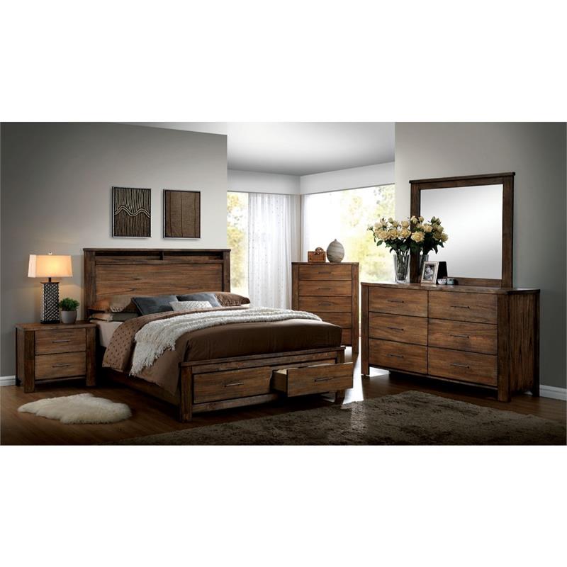 Simple Relax 5-drawer Chest Wood Veneer, Oak