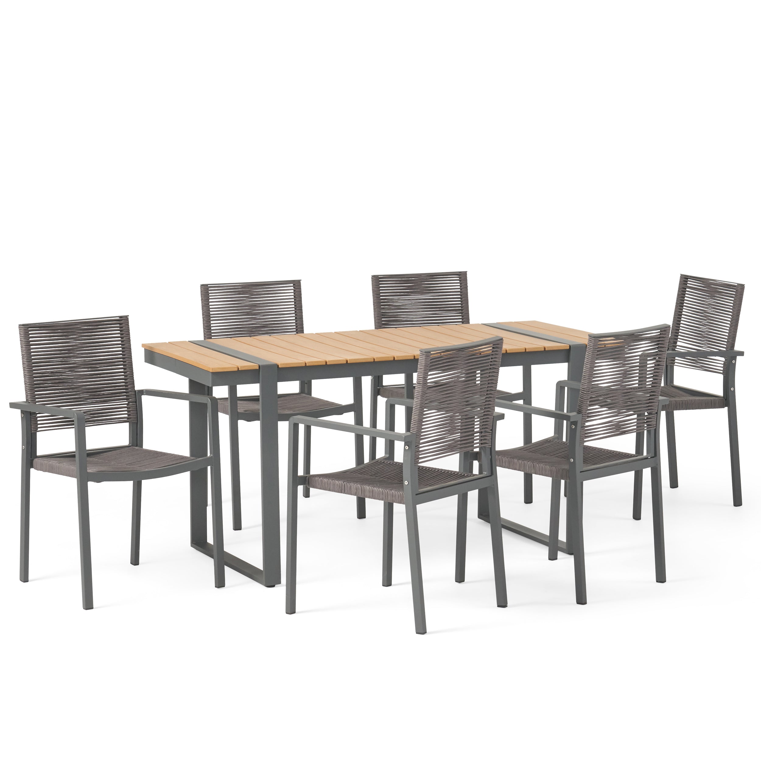 Quay Outdoor 7 Piece Aluminum Dining Set