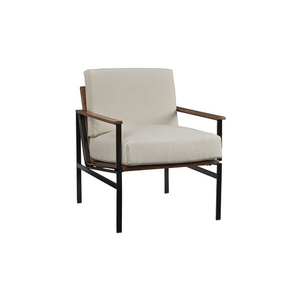 Tilden Ivory/Brown Accent Chair