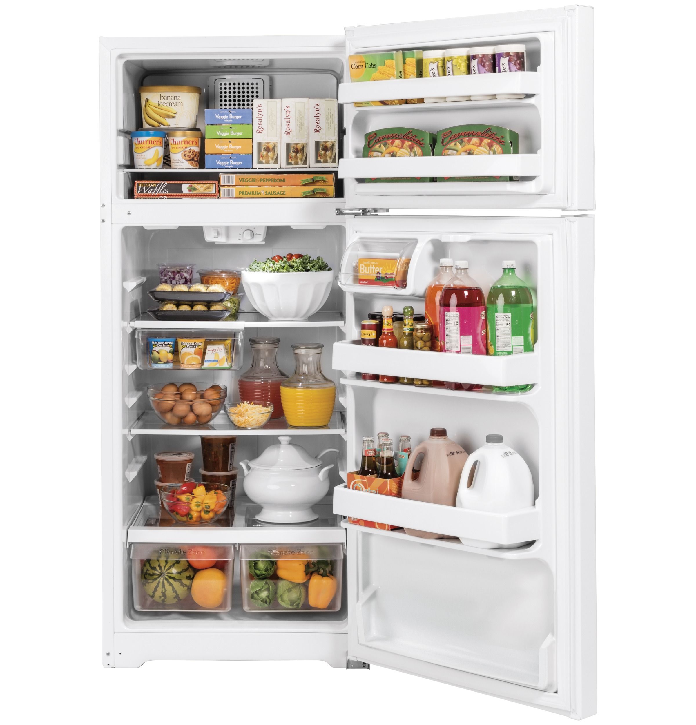 GE ADA ENERGY STAR 16.6 Cu. Ft. White Top-Freezer Refrigerator