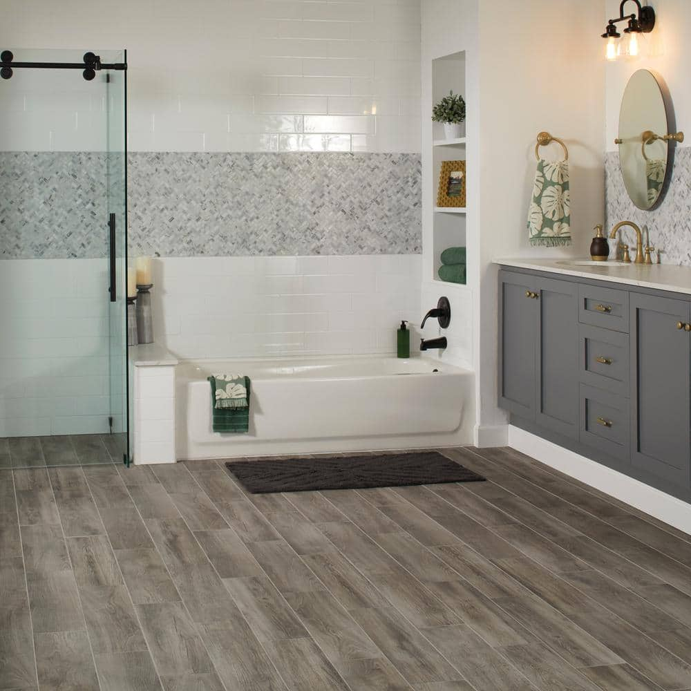 Lifeproof Shadow Wood 6 in. x 24 in. Porcelain Floor and Wall Tile (392.85 sq. ft.Pallet) LP33624HDPL1PR