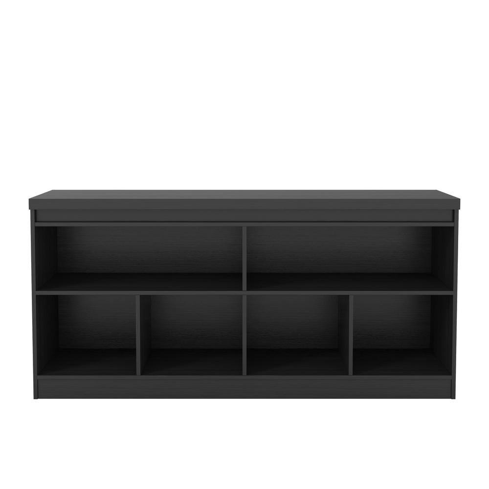 Manhattan Comfort Viennese 62.99 in. Black Matte 6-Shelf Buffet Cabinet 100653