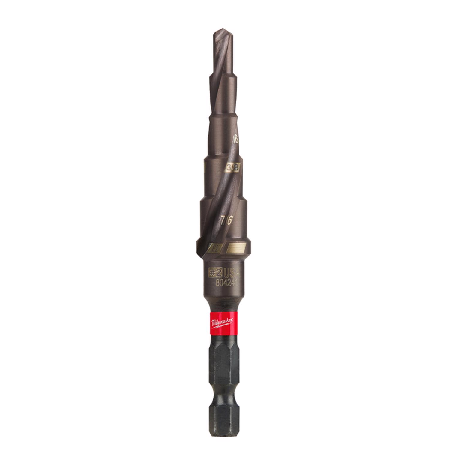 MW Shockwave 3/16 to 1/2 in. X 3.68 in. L High Speed Steel Impact Step Drill Bit 1 pc