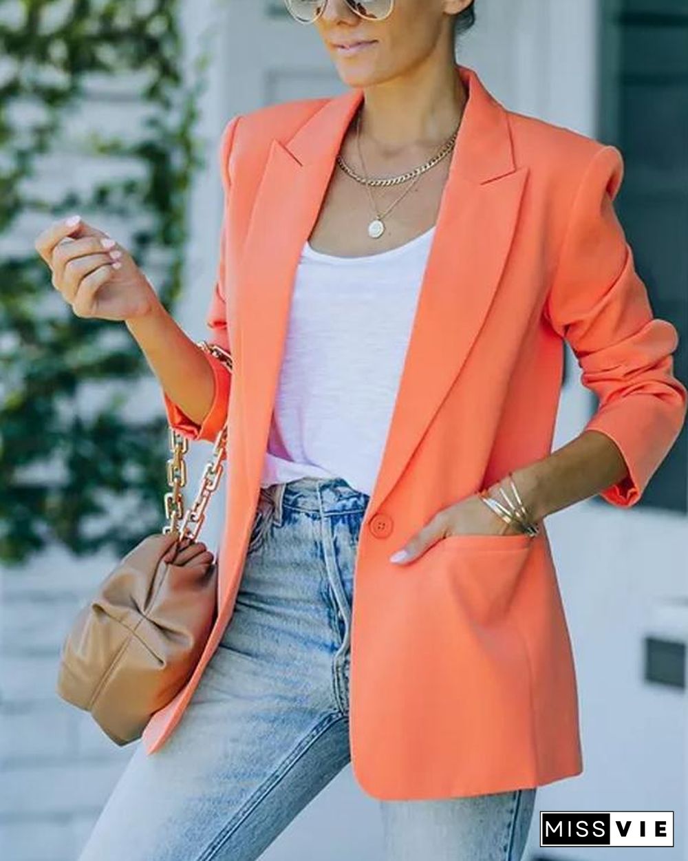 Candy Color Leisure Suit Blazer