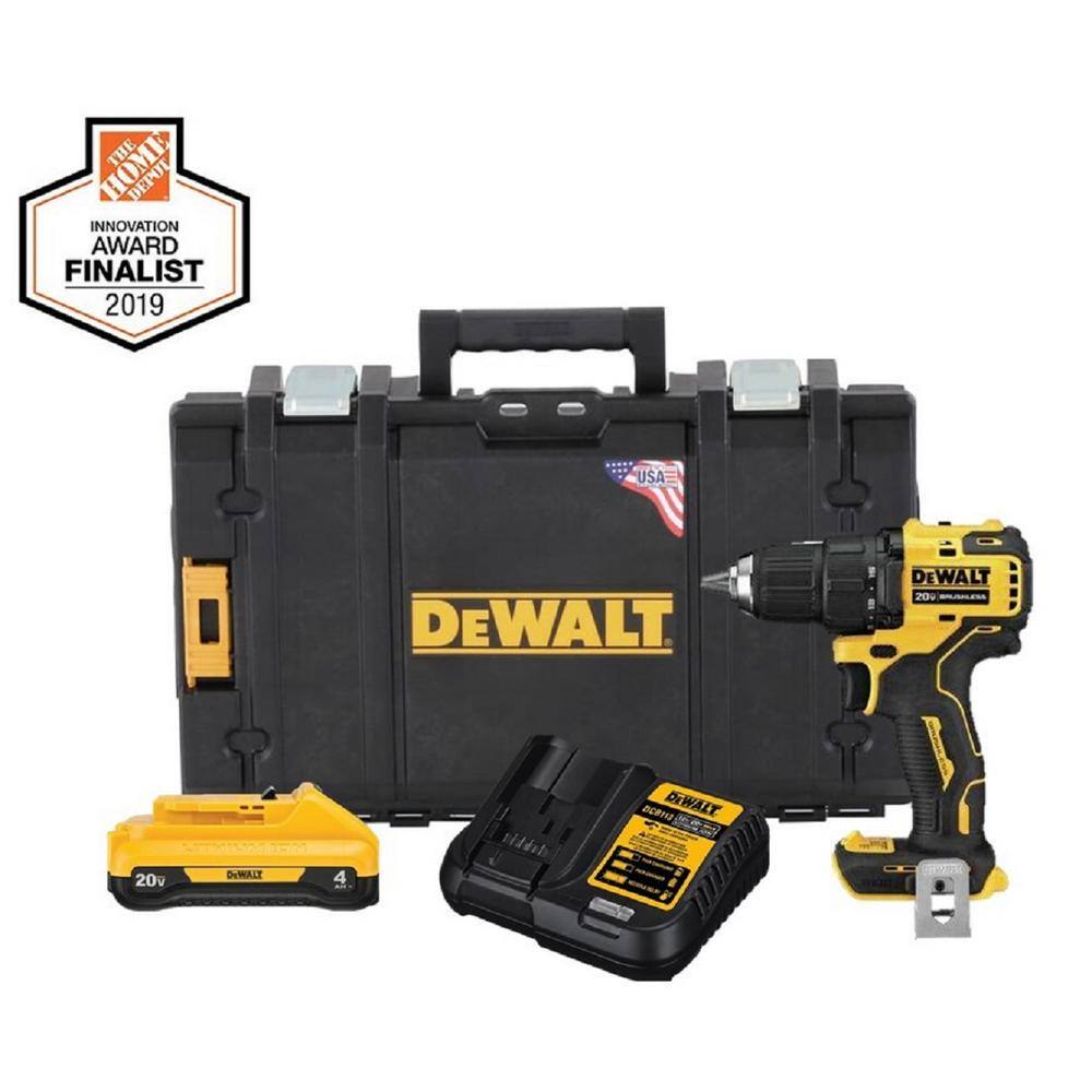 DW ATOMIC 20V MAX Cordless Brushless 12 in. DrillDriver Kit (1) 4.0Ah Battery Charger and Tough System 22 in. Toolbox HDCOMKITQ220