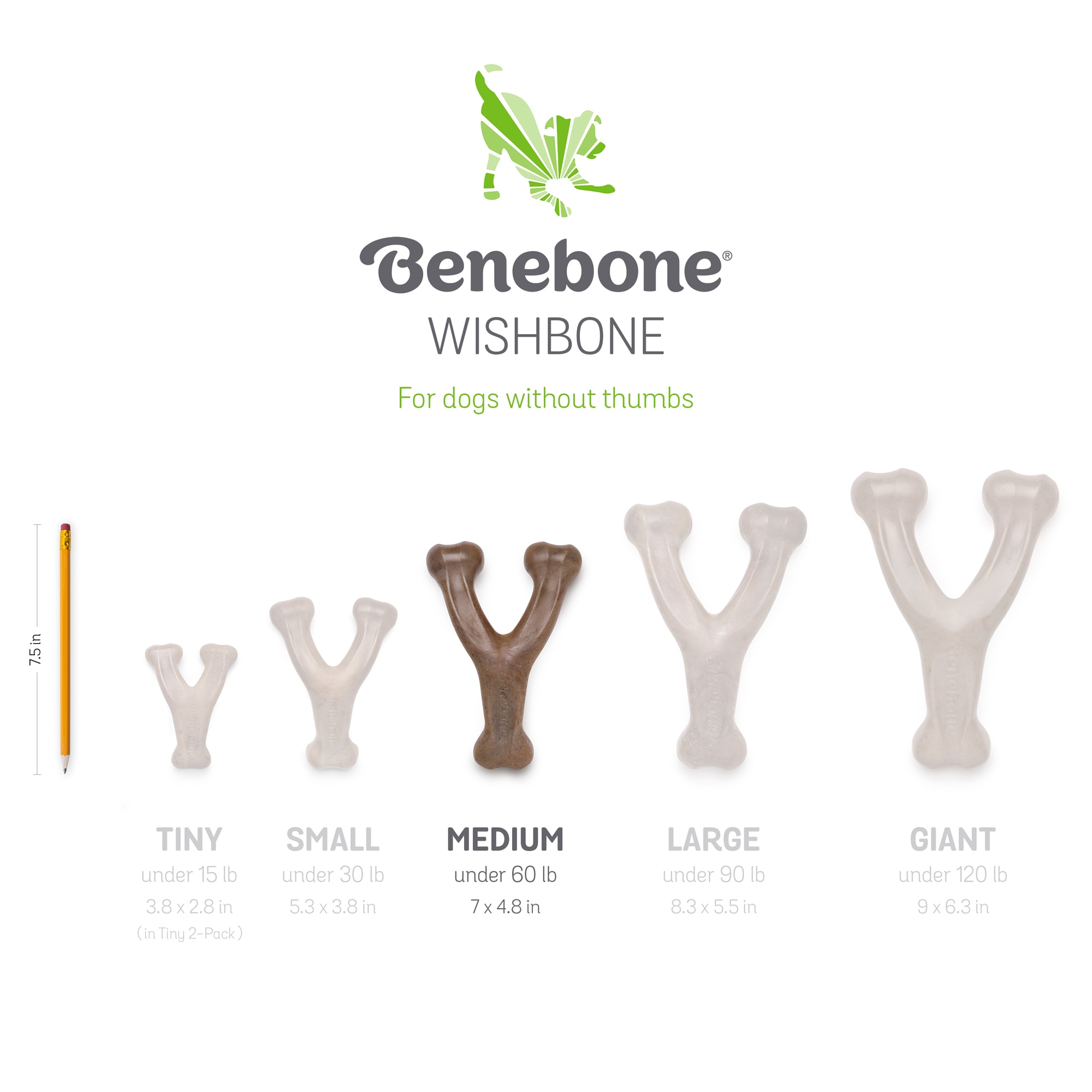 Benebone Chicken Flavored Wishbone Chew Toy For Dog， Small