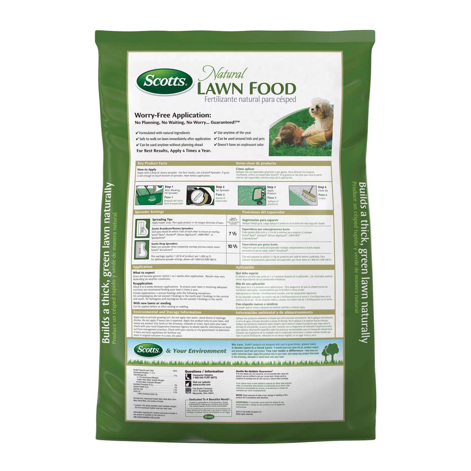 Scotts Natural All-Purpose Lawn Fertilizer For All Grasses 4000 sq ft