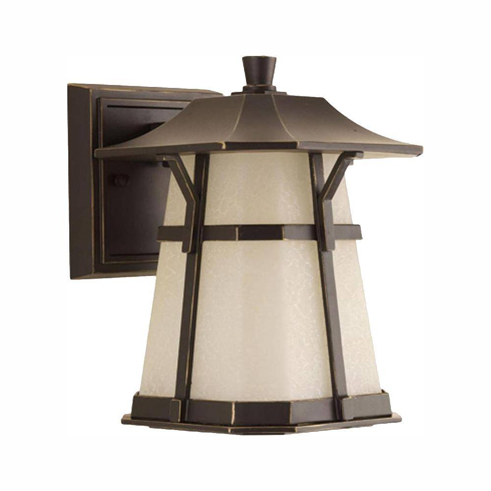 Progress Lighting Derby Collection 1-Light 8.4 in. Outdoor Antique Bronze LED Wall Lantern Sconce P5749-2030K9