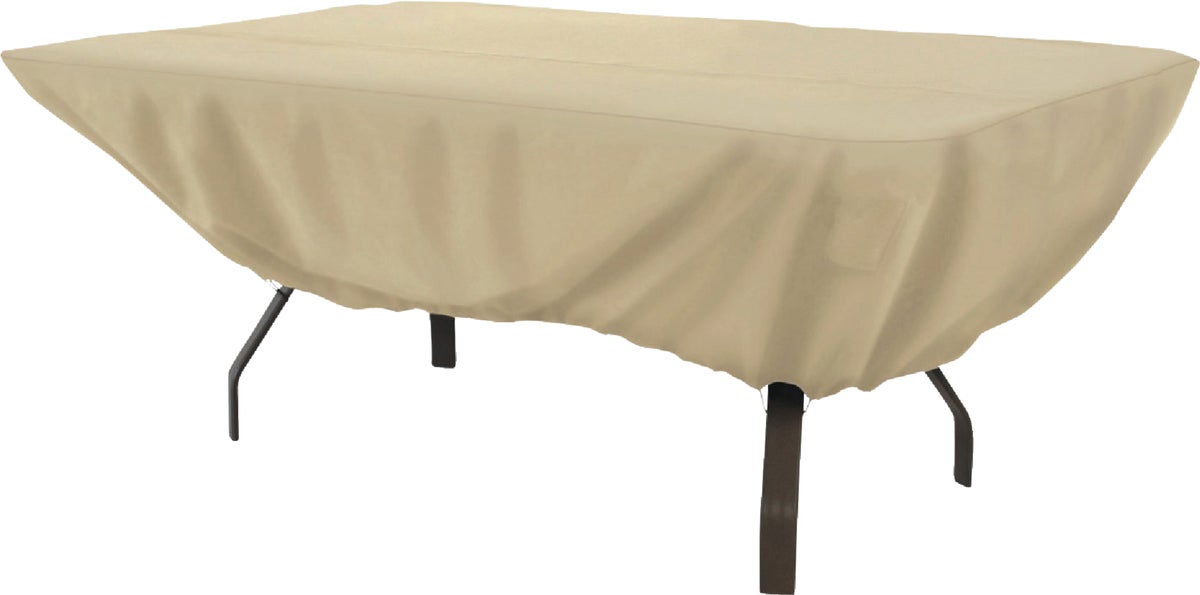 Classic Accessories Terrazzo Rectangular Patio Table Cover Tan