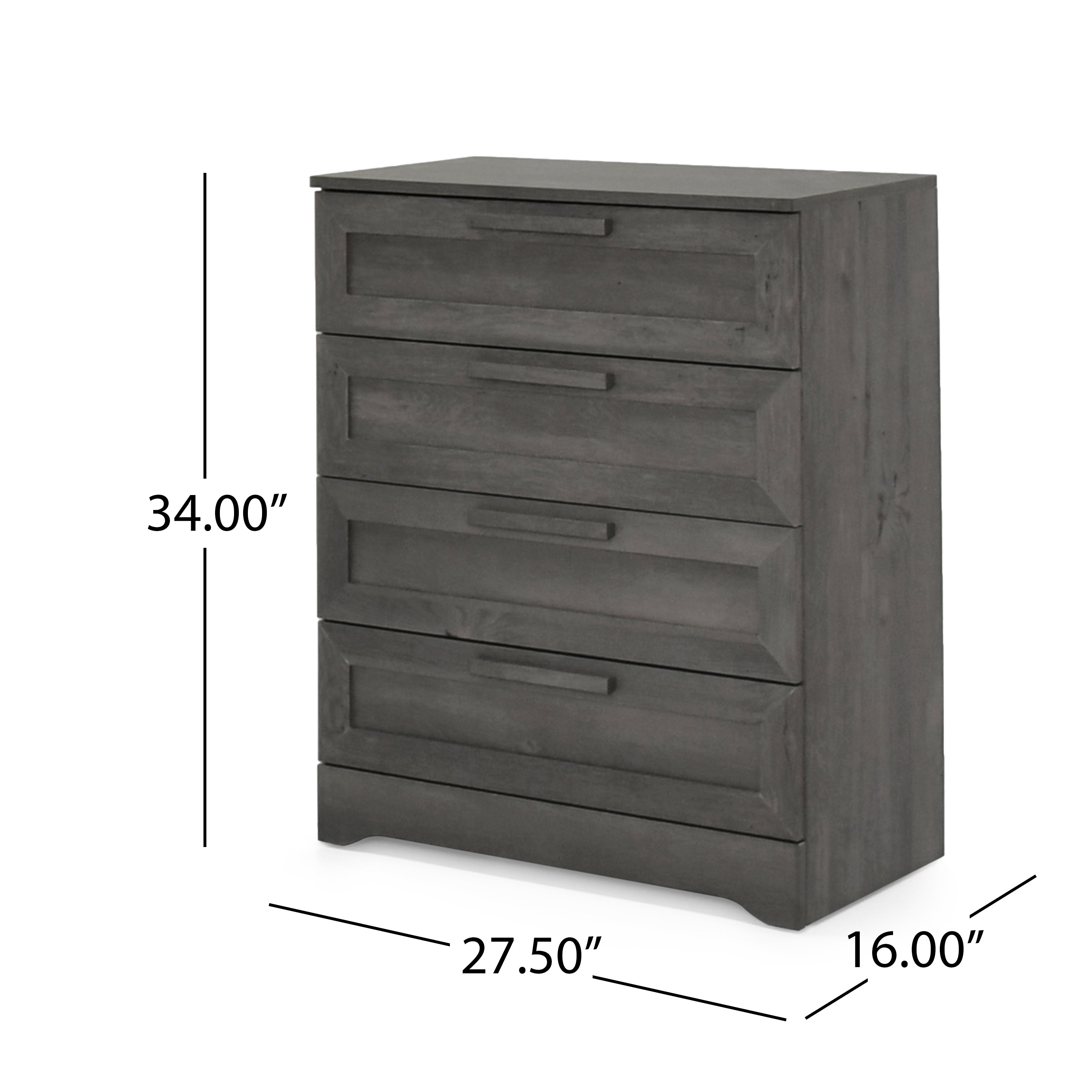 Broxon Rustic 4 Drawer Dresser