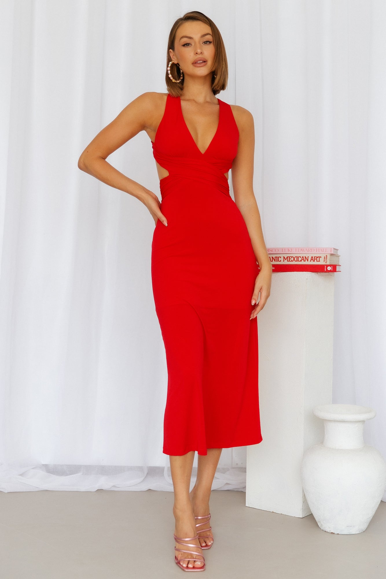 Boss B Midi Dress Red